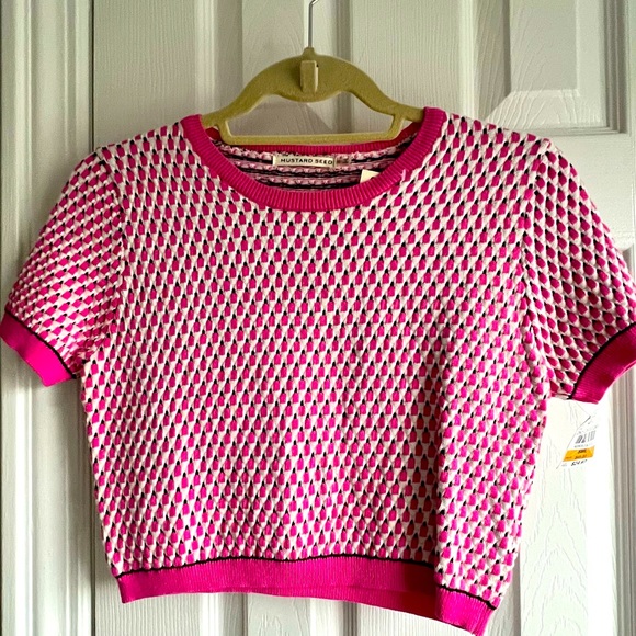 Mustard Seed Tops - Pink cropped top